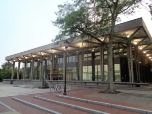 The exterior of the Bethlehem Area Public Library building